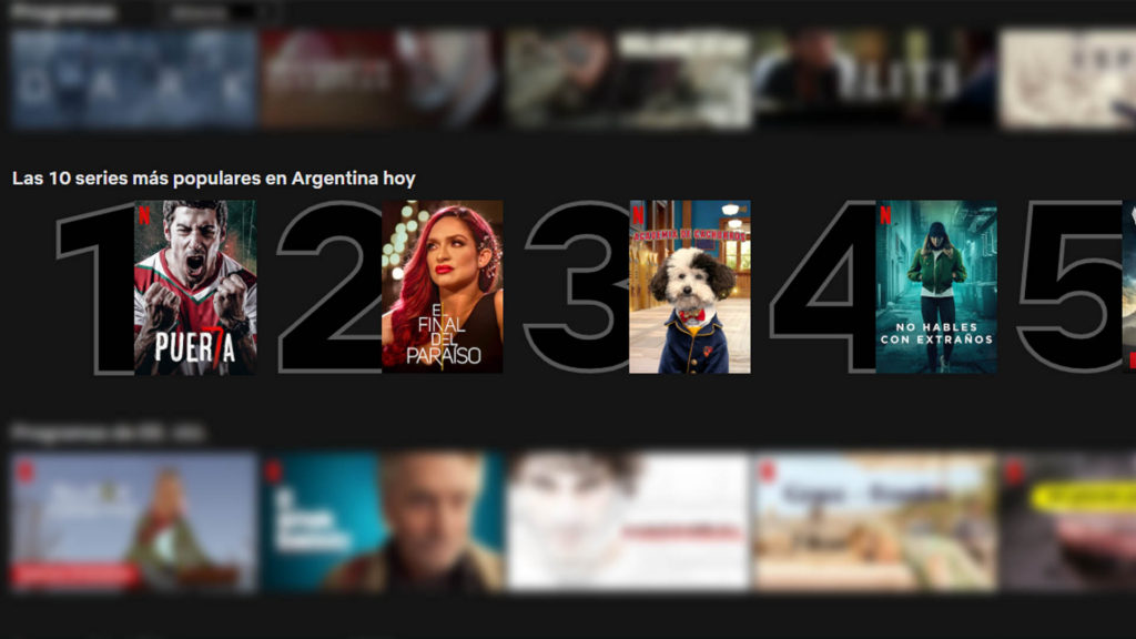 Netflix ahora muestra un Top 10 con las series y películas más vistas ...